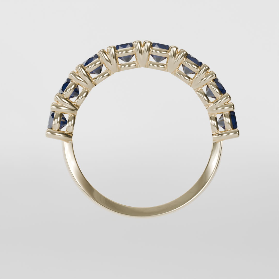 Media Churumbela Zafiro CLAW - Birthstone Septiembre - 4.0mm - Churumbela de Oro (10k, 14k, 18k) y Moissanitas