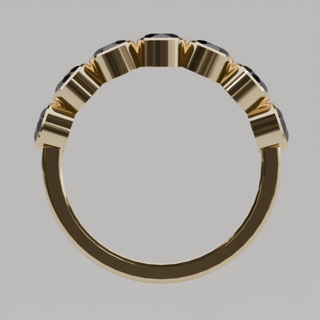 Media Churumbela Zafiro BEZEL - Birthstone Septiembre - 4.0mm - Churumbela de Oro (10k, 14k, 18k) y Moissanitas