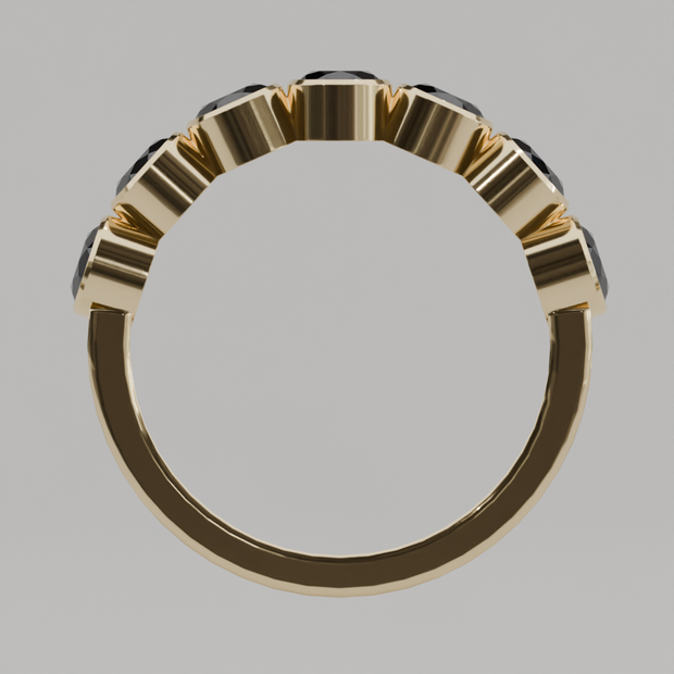 Media Churumbela Zafiro BEZEL - Birthstone Septiembre - 4.0mm - Churumbela de Oro (10k, 14k, 18k) y Moissanitas