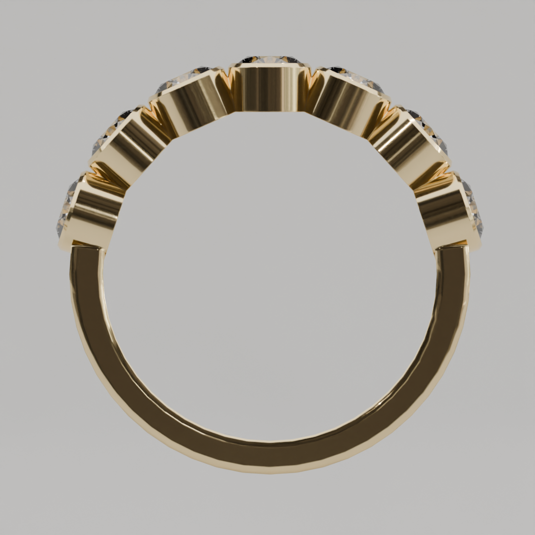 Media Churumbela BEZEL de 4.0mm Diamante Natural - Abril - Churumbela de Oro (10k, 14k, 18k) y Moissanitas