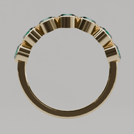 Media Churumbela Agua Marina BEZEL - Birthstone Marzo - 4.0mm