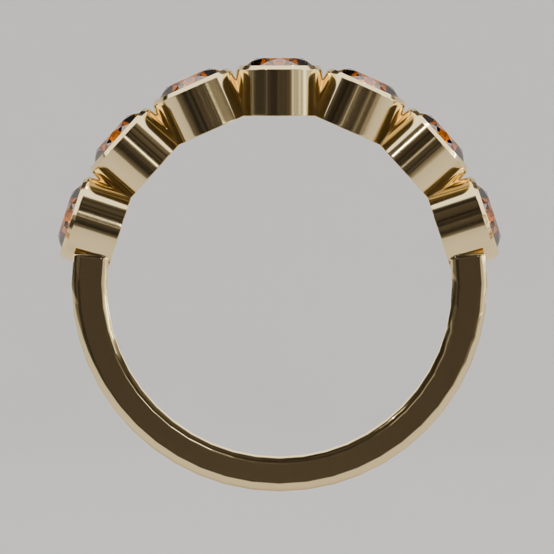 Media Churumbela Citrino BEZEL- Birthstone Noviembre - 4.0mm