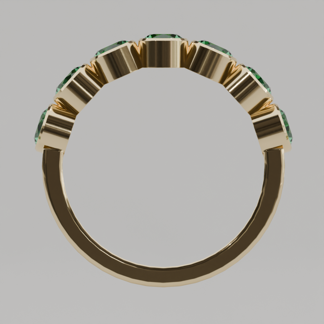 Media Churumbela Esmeralda BEZEL - Birthstone Mayo - 4.0mm - Churumbela de Oro (10k, 14k, 18k) y Moissanitas — joyería hecha a mano por Zafira MX (foto 2)