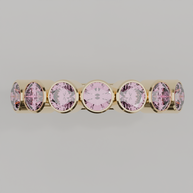 Media Churumbela Turmalina Rosa BEZEL- Birthstone Octubre - 4.0mm