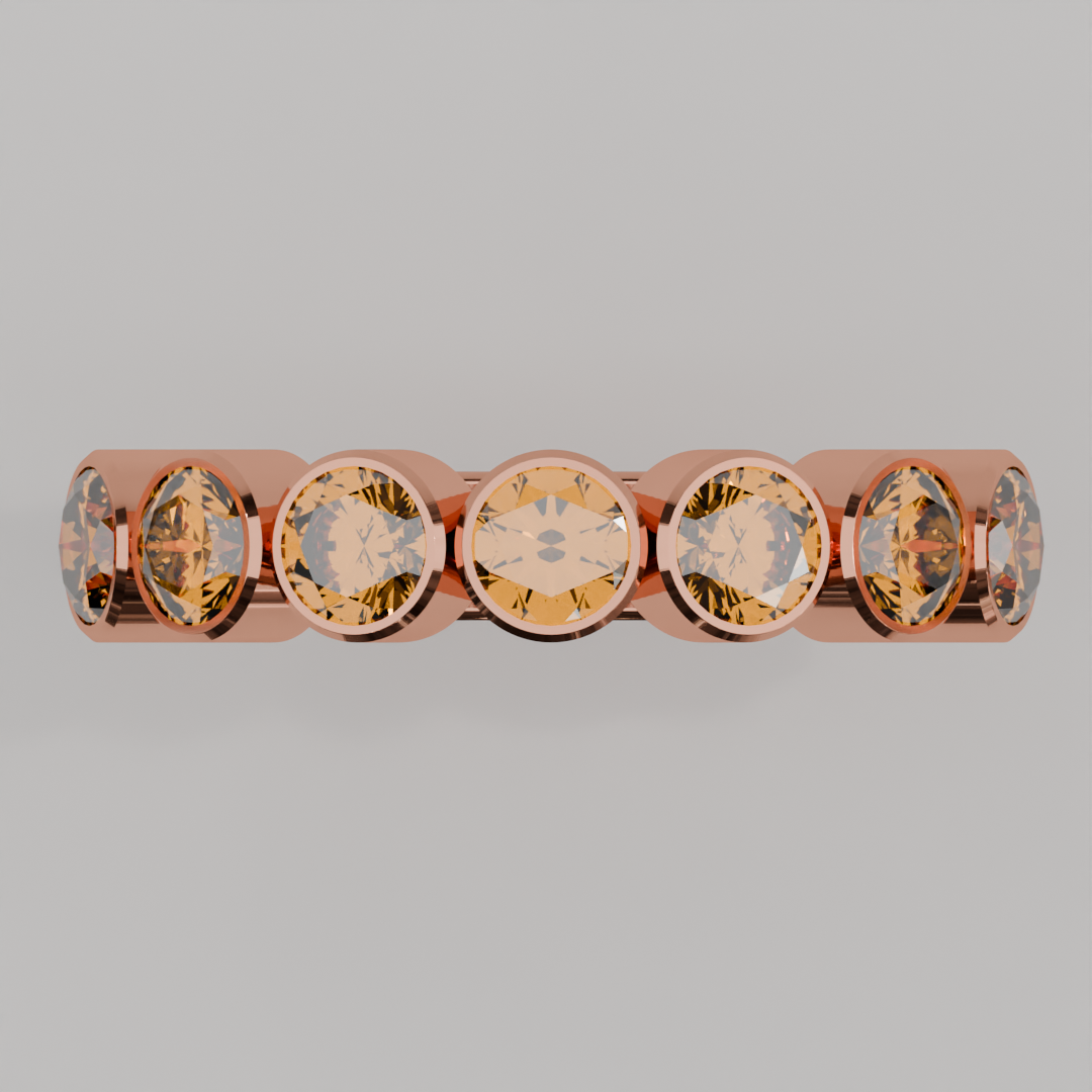 Media Churumbela Citrino BEZEL- Birthstone Noviembre - 4.0mm