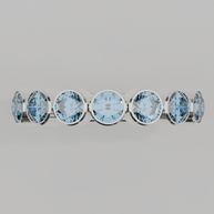 Media Churumbela Topacio Azul BEZEL- Birthstone Diciembre - 4.0mm