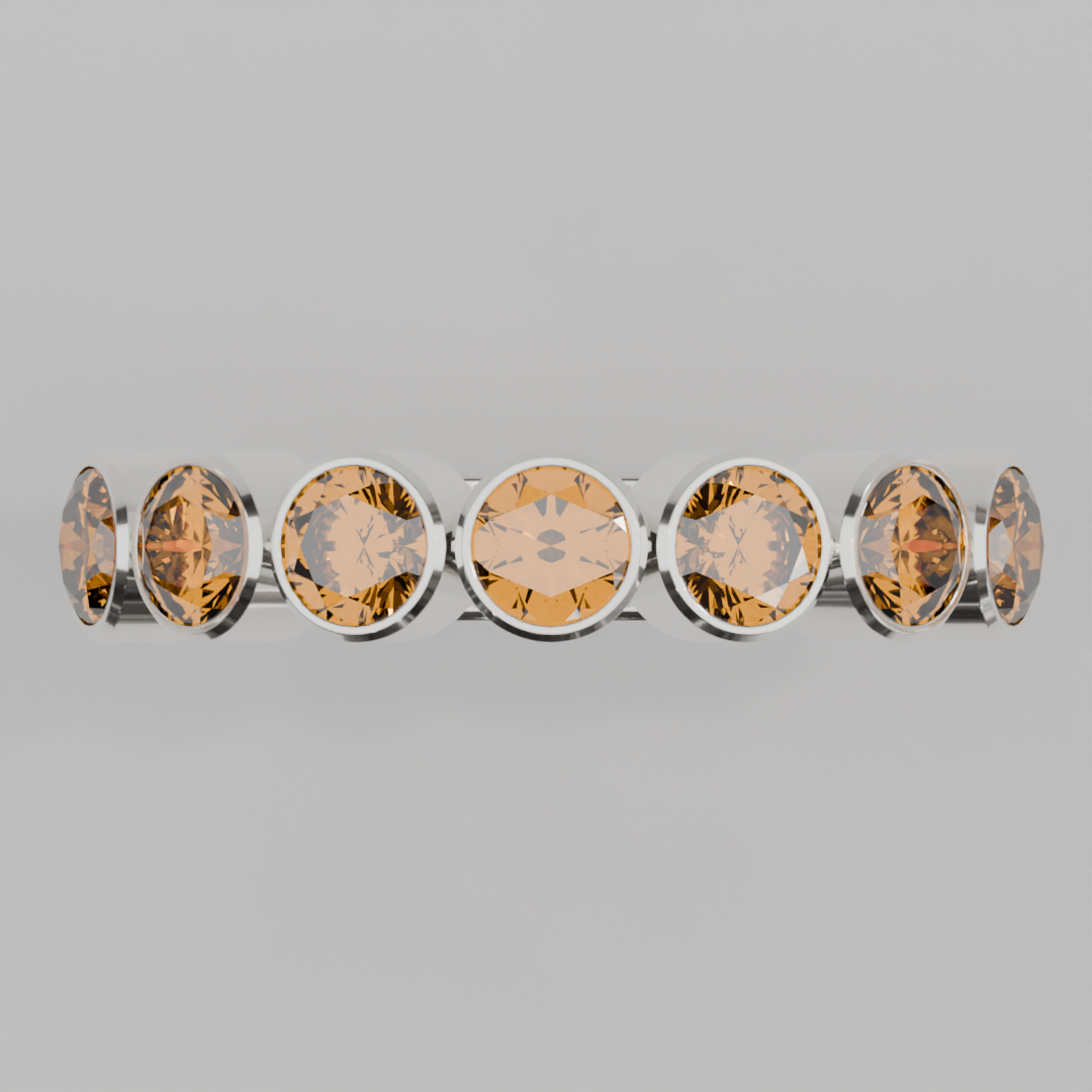 Media Churumbela Citrino BEZEL- Birthstone Noviembre - 4.0mm