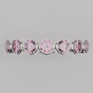 Media Churumbela Turmalina Rosa BEZEL- Birthstone Octubre - 4.0mm