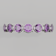 Media Churumbela Amatista BEZEL - Birthstone Febrero - 4.0mm