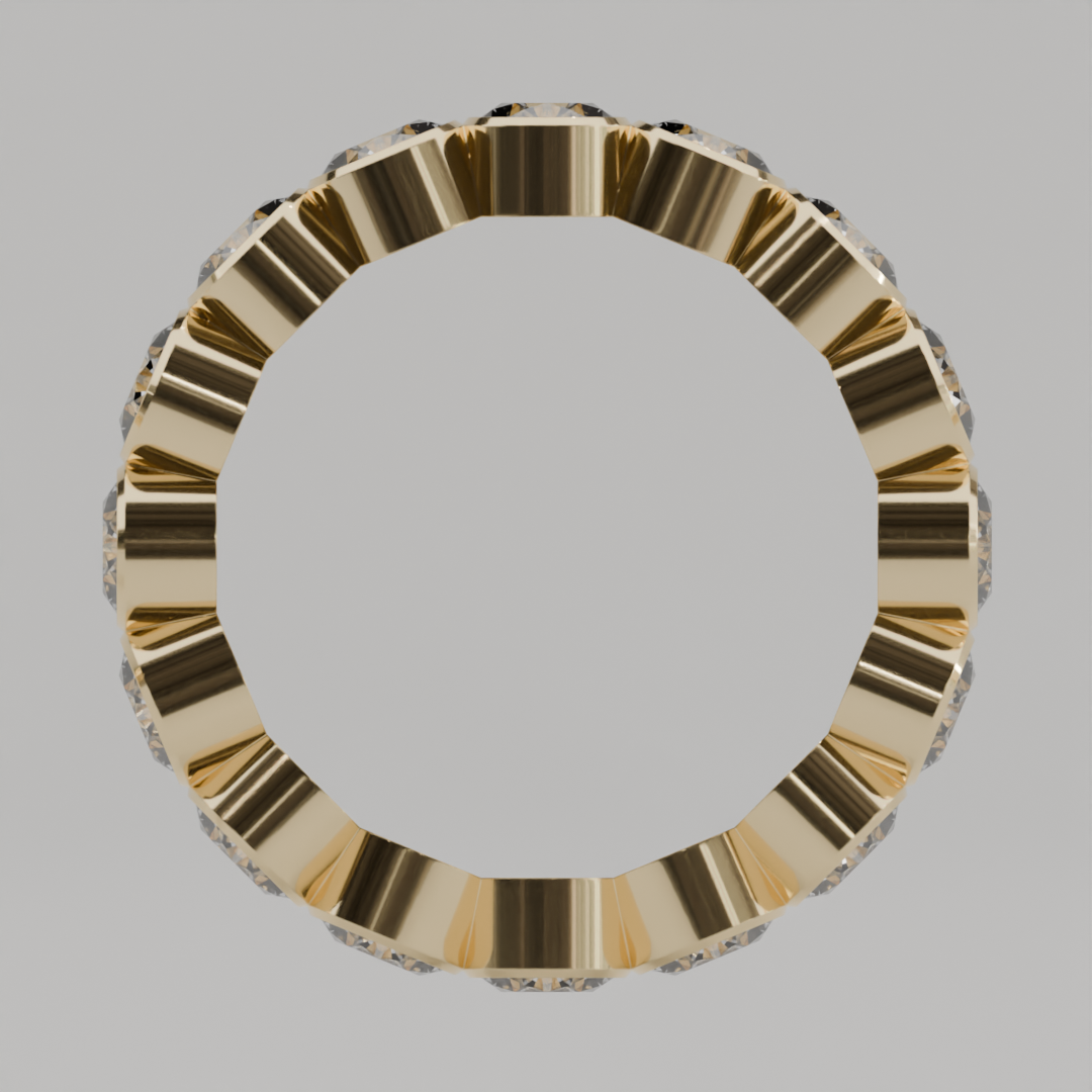 Churumbela Completa BEZEL de 4.0mm Diamante Natural - Abril - Churumbela de Oro (10k, 14k, 18k)