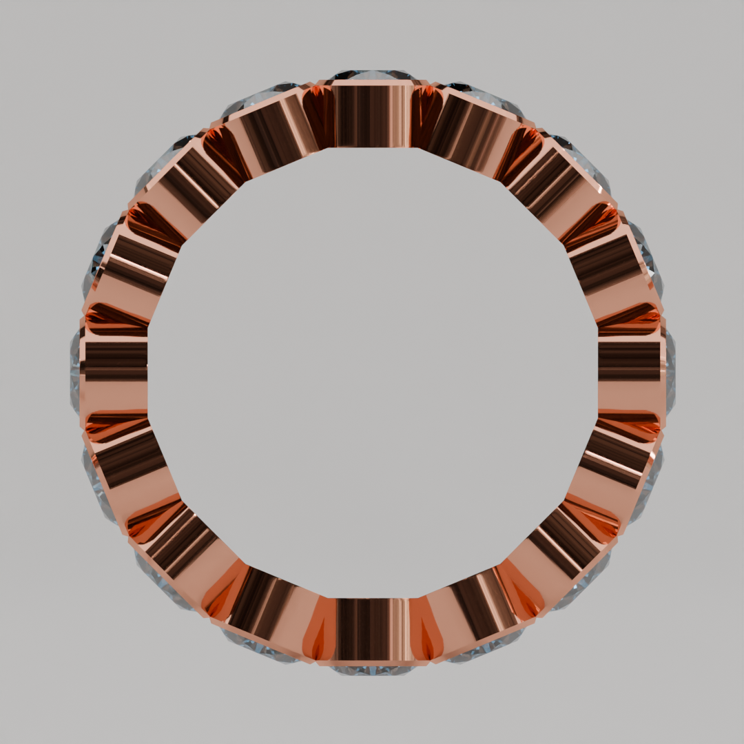 Churumbela Completa Topacio Azul BEZEL- Birthstone Diciembre - 4.0mm - Churumbela de Oro (10k, 14k, 18k) y Moissanitas