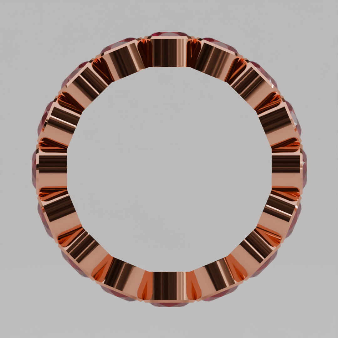 Churumbela Completa Rubi BEZEL- Birthstone Julio - 4.0mm - Churumbela de Oro (10k, 14k, 18k) y Moissanitas — joyería hecha a mano por Zafira MX (foto 7)