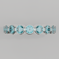 Media Churumbela Agua Marina BEZEL - Birthstone Marzo - 4.0mm