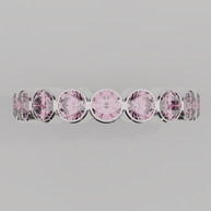 Churumbela Completa Turmalina Rosa BEZEL- Birthstone Octubre - 4.0mm