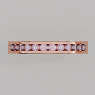 Media Churumbela Turmalina Rosa CANAL- Birthstone Octubre -2.5mm