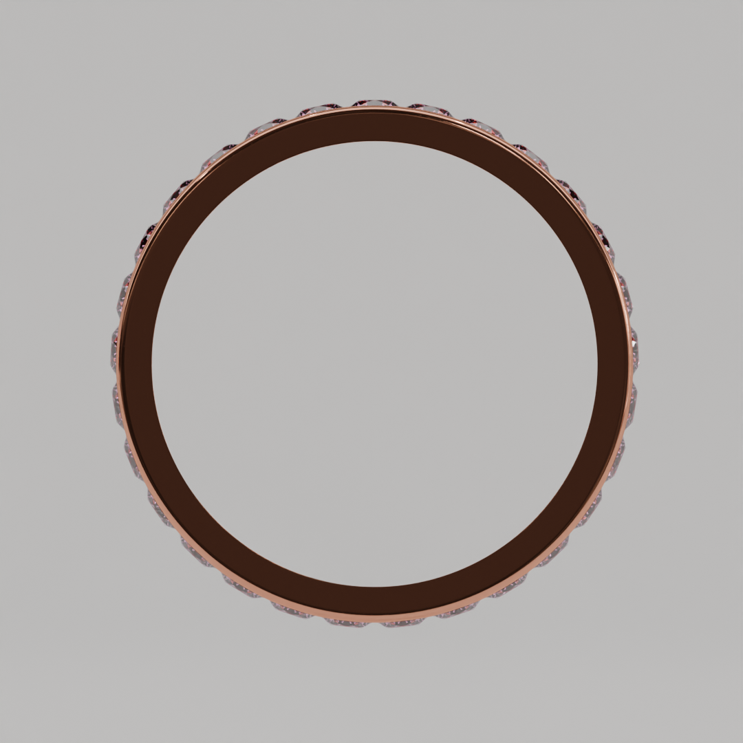 Churumbela Completa Turmalina Rosa CANAL- Birthstone Octubre -2.5mm - Churumbela de Oro (10k, 14k, 18k) y Moissanitas