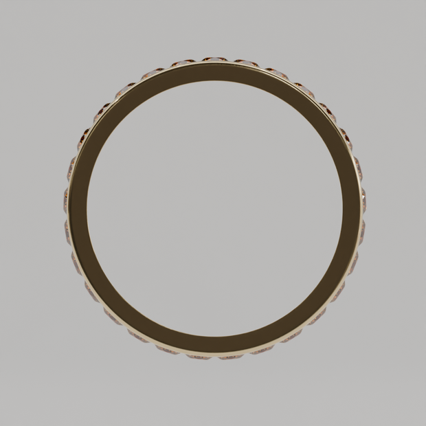 Churumbela Completa Citrino CANAL- Birthstone Noviembre -2.5mm - Churumbela de Oro (10k, 14k, 18k) y Moissanitas