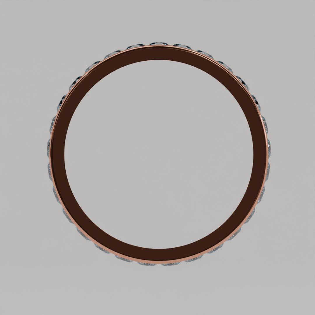 Churumbela Completa Topacio Azul CANAL- Birthstone Diciembre -2.5mm - Churumbela de Oro (10k, 14k, 18k) y Moissanitas