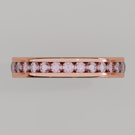 Churumbela Completa Turmalina Rosa CANAL- Birthstone Octubre -2.5mm