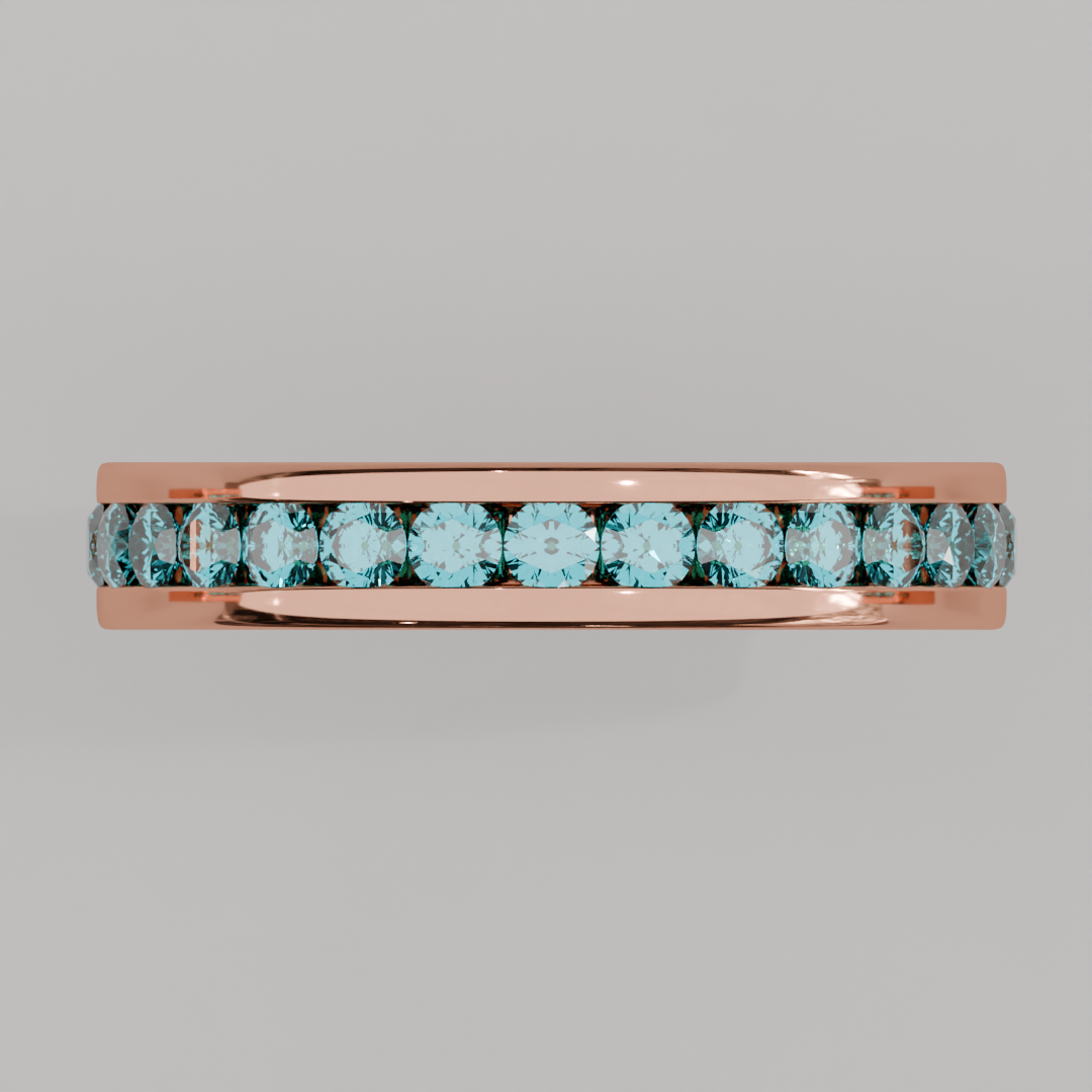 Churumbela Completa Agua Marina CANAL - Birthstone Marzo -2.5mm — joyería hecha a mano por Zafira MX (foto 8)