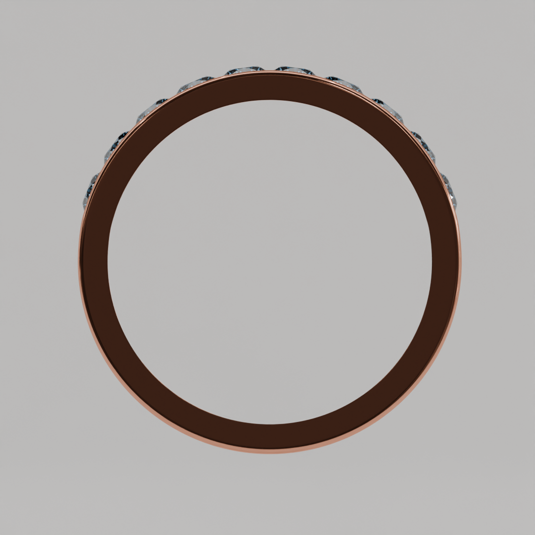 Media Churumbela Topacio Azul CANAL - Birthstone Diciembre -3.0.mm - Churumbela de Oro (10k, 14k, 18k) y Moissanitas