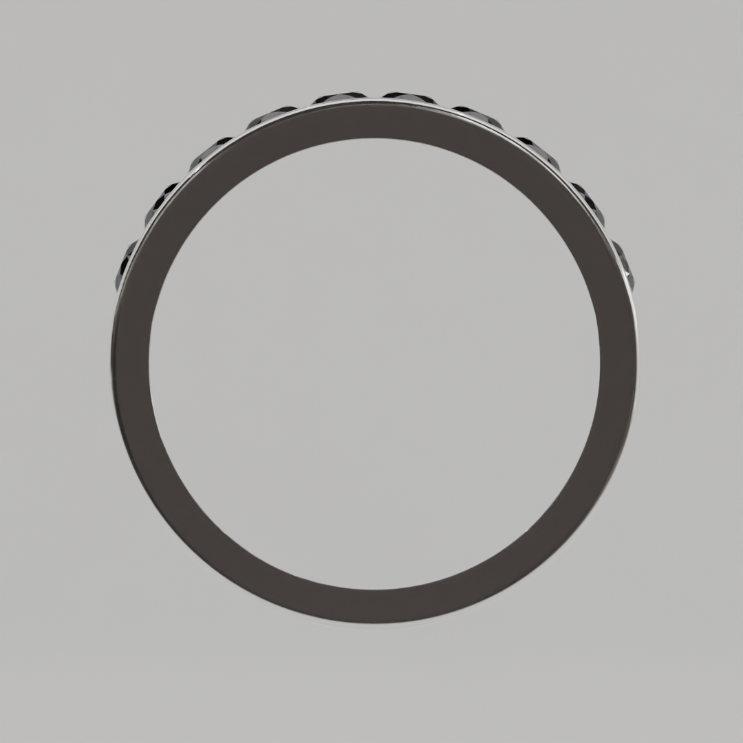 Media Churumbela Zafiro CANAL - Birthstone Septiembre -3.0mm - Churumbela de Oro (10k, 14k, 18k) y Moissanitas