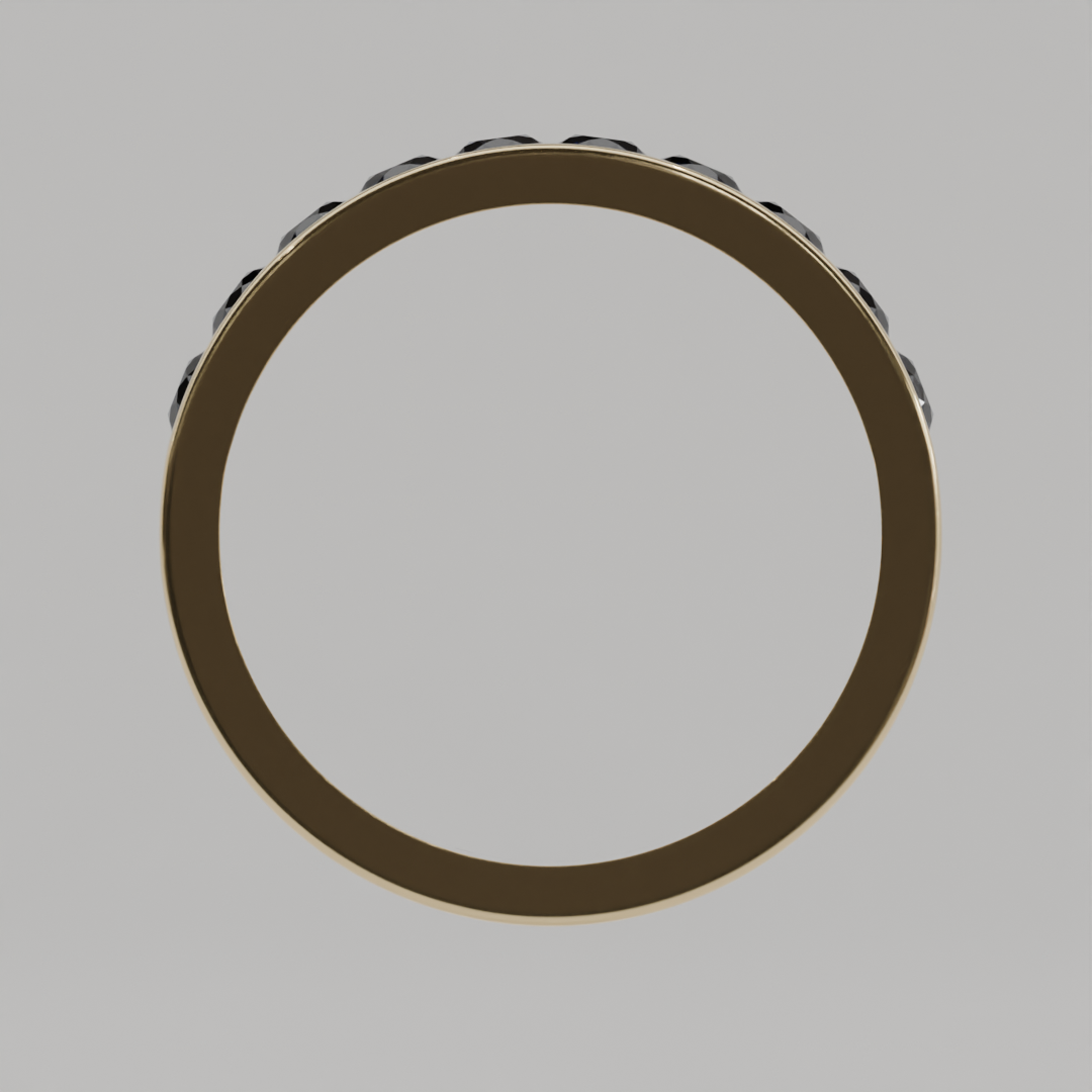 Media Churumbela Zafiro CANAL - Birthstone Septiembre -3.0mm - Churumbela de Oro (10k, 14k, 18k) y Moissanitas