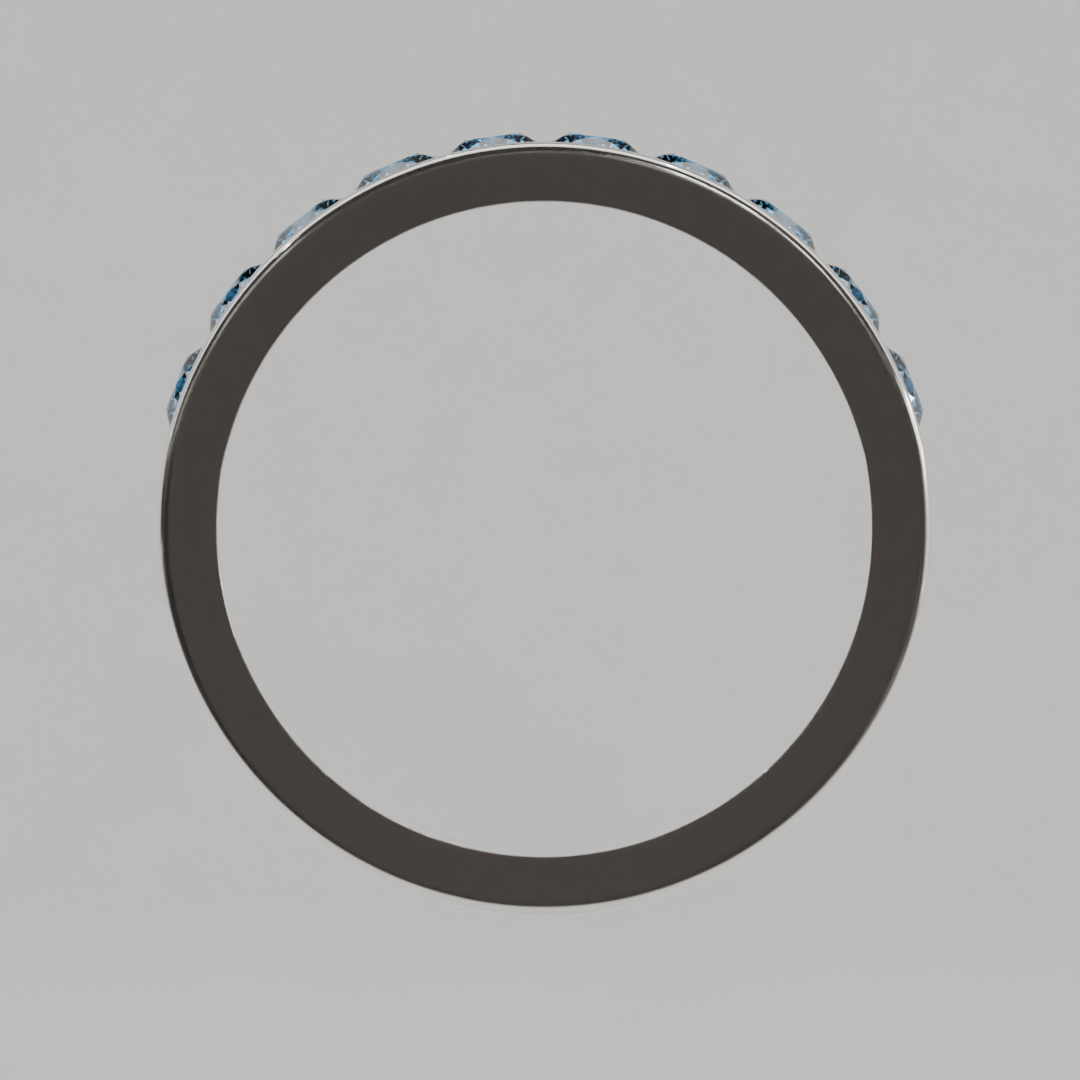 Media Churumbela Topacio Azul CANAL - Birthstone Diciembre -3.0.mm - Churumbela de Oro (10k, 14k, 18k) y Moissanitas