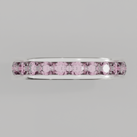 Media Churumbela Turmalina Rosa CANAL - Birthstone Octubre - 3.0mm