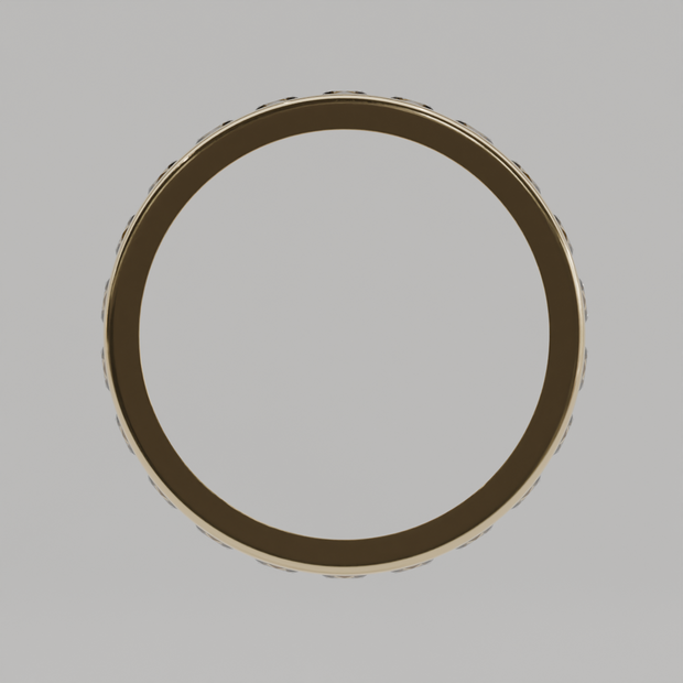Churumbela Completa CANAL de 3.0mm Diamante Labgrown - Abril - Churumbela de Oro (10k, 14k, 18k)