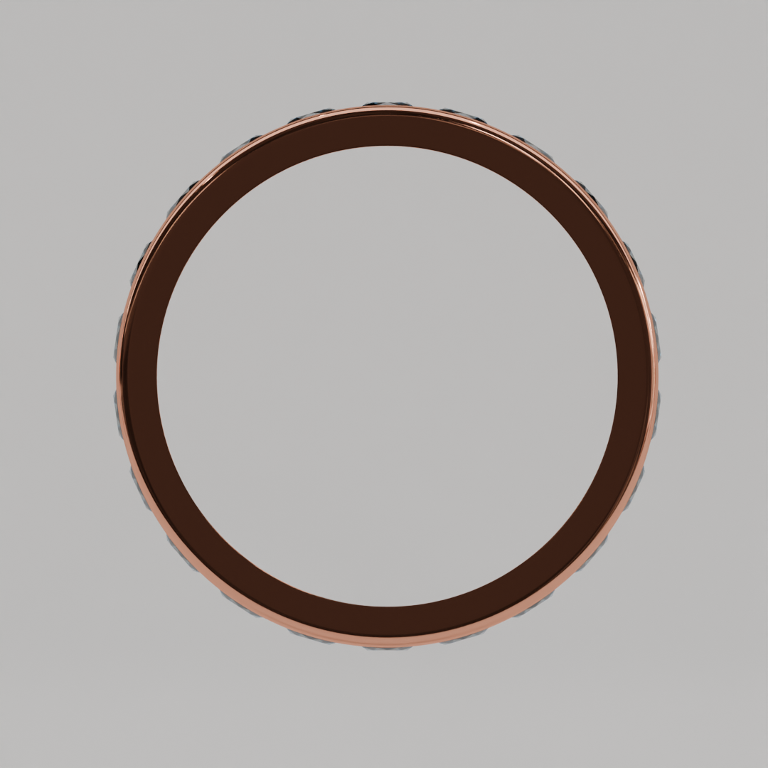 Churumbela Completa Topacio Azul CANAL- Birthstone Diciembre -3.0.mm - Churumbela de Oro (10k, 14k, 18k) y Moissanitas