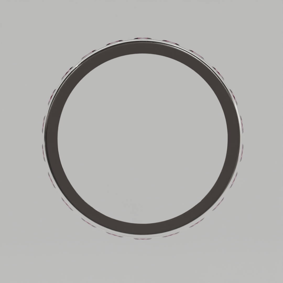 Churumbela Completa Turmalina Rosa CANAL - Birthstone Octubre - 3.0mm - Churumbela de Oro (10k, 14k, 18k) y Moissanitas