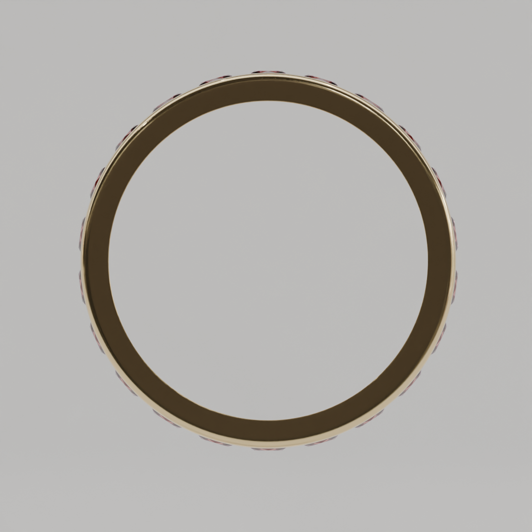 Churumbela Completa Turmalina Rosa CANAL - Birthstone Octubre - 3.0mm - Churumbela de Oro (10k, 14k, 18k) y Moissanitas