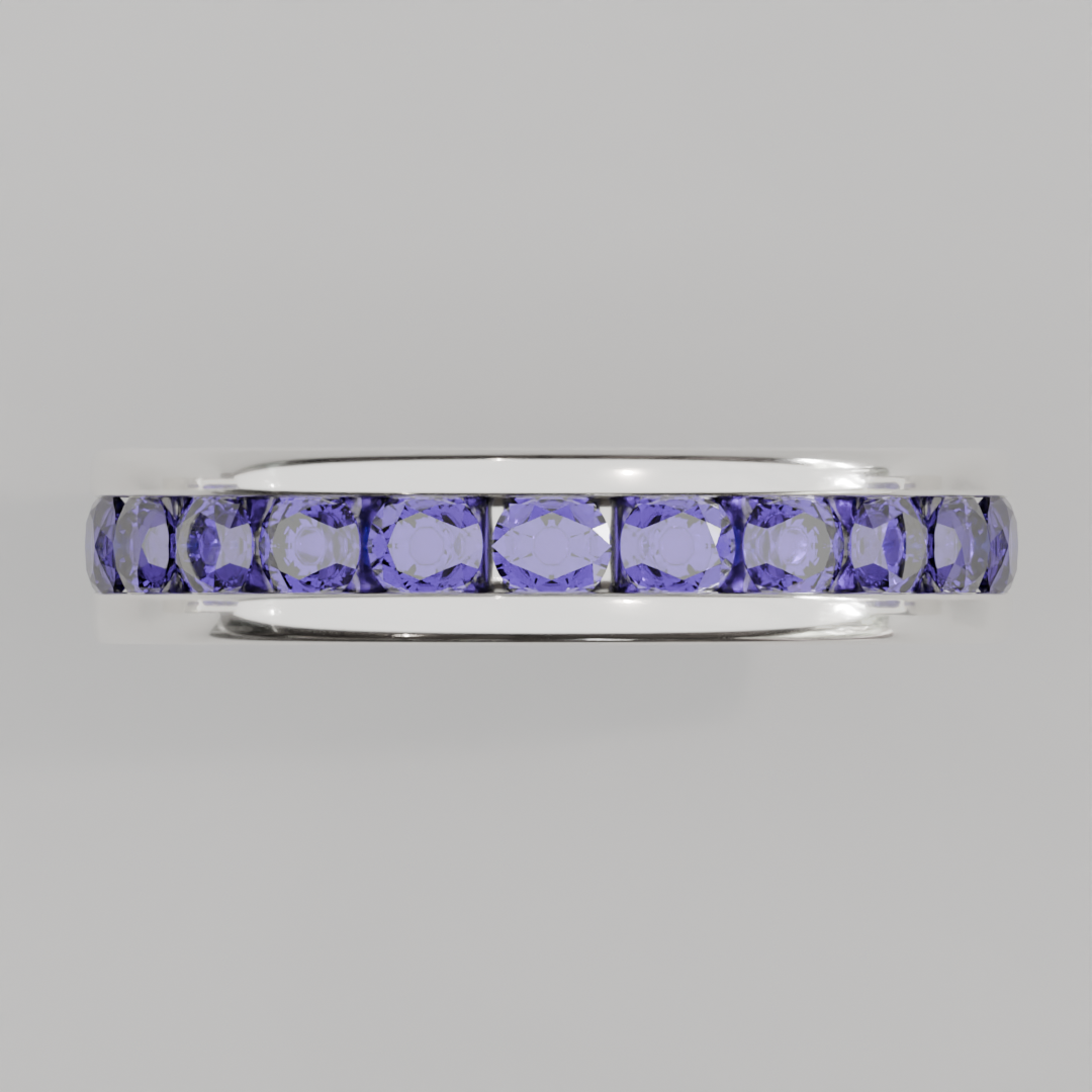 Churumbela Completa Alejandrita CANAL- Birthstone Junio -3.0mm - Churumbela de Oro (10k, 14k, 18k) y Moissanitas