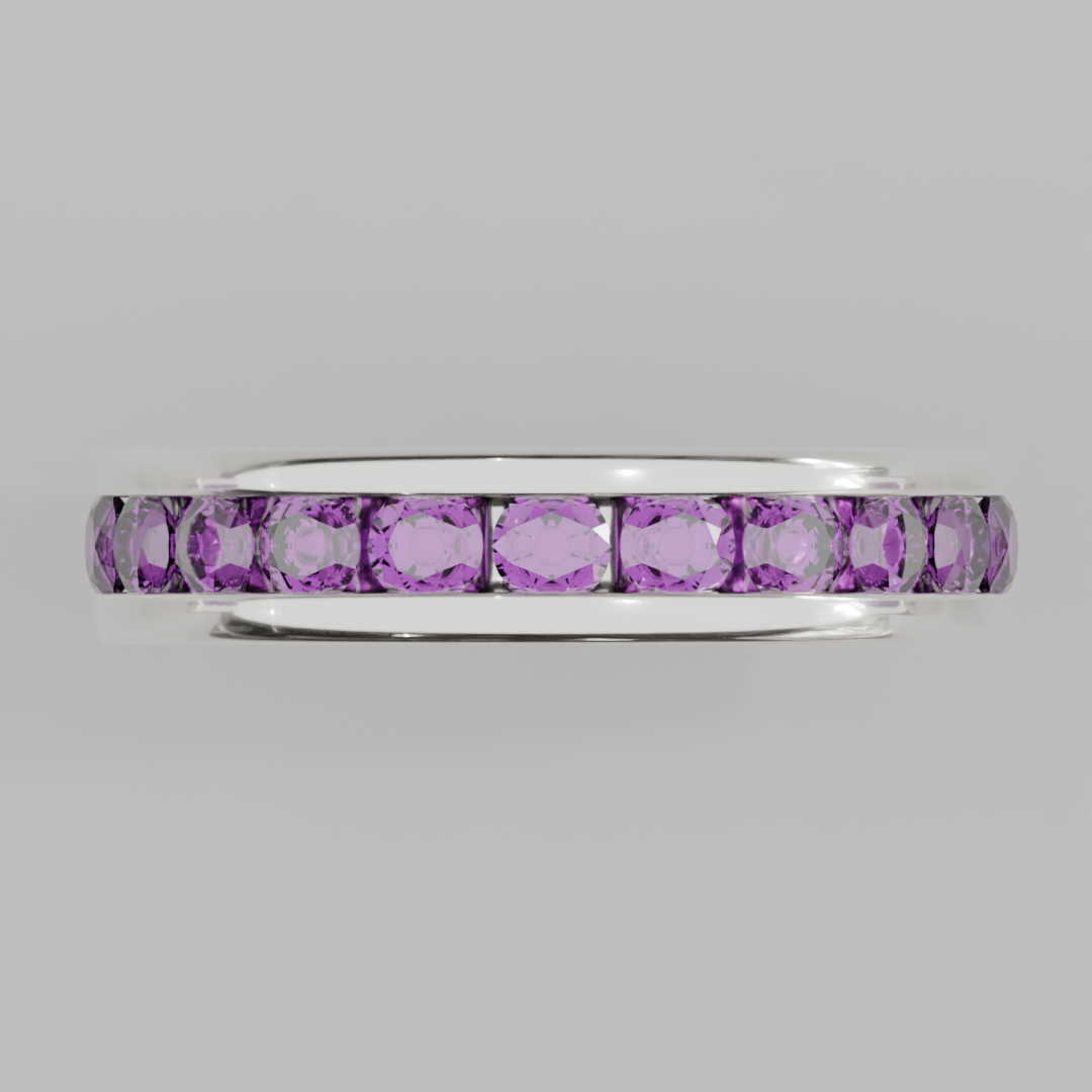 Churumbela Completa Amatista CANAL - Birthstone Febrero -3.0.mm — joyería hecha a mano por Zafira MX (foto 6)