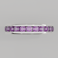 Churumbela Completa Amatista CANAL - Birthstone Febrero -3.0.mm — joyería hecha a mano por Zafira MX (foto 6)