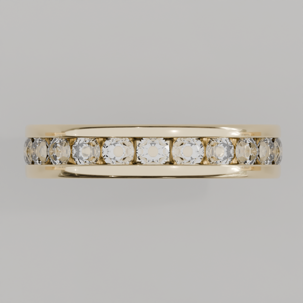 Churumbela Completa CANAL de 3.0mm Diamante Natural - AbriI - Churumbela de Oro (10k, 14k, 18k) y Moissanitas