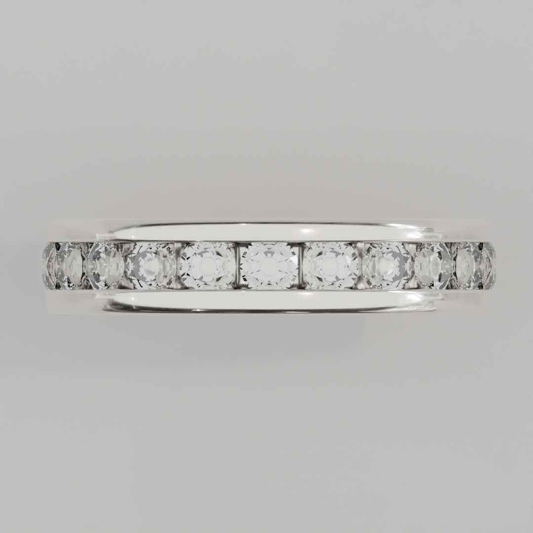 Churumbela Completa CANAL de 3.0mm Diamante Natural - Abril - Churumbela de Oro (10k, 14k, 18k) y Moissanitas