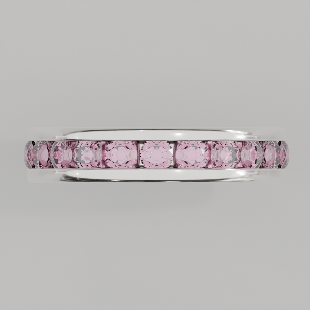 Churumbela Completa Turmalina Rosa CANAL - Birthstone Octubre - 3.0mm