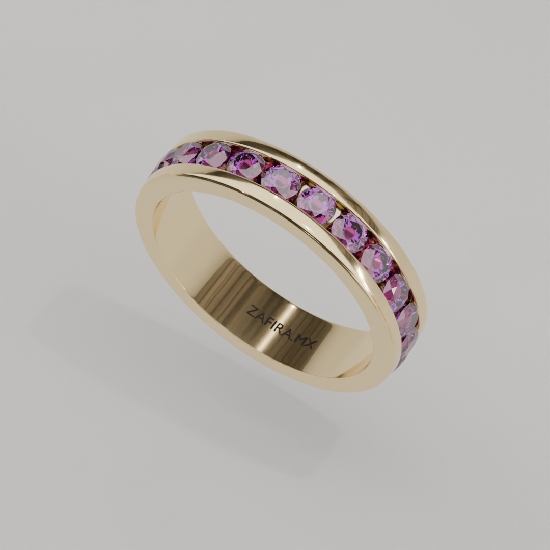 Churumbela Completa Amatista CANAL - Birthstone Febrero -3.0.mm — joyería hecha a mano por Zafira MX (foto 1)