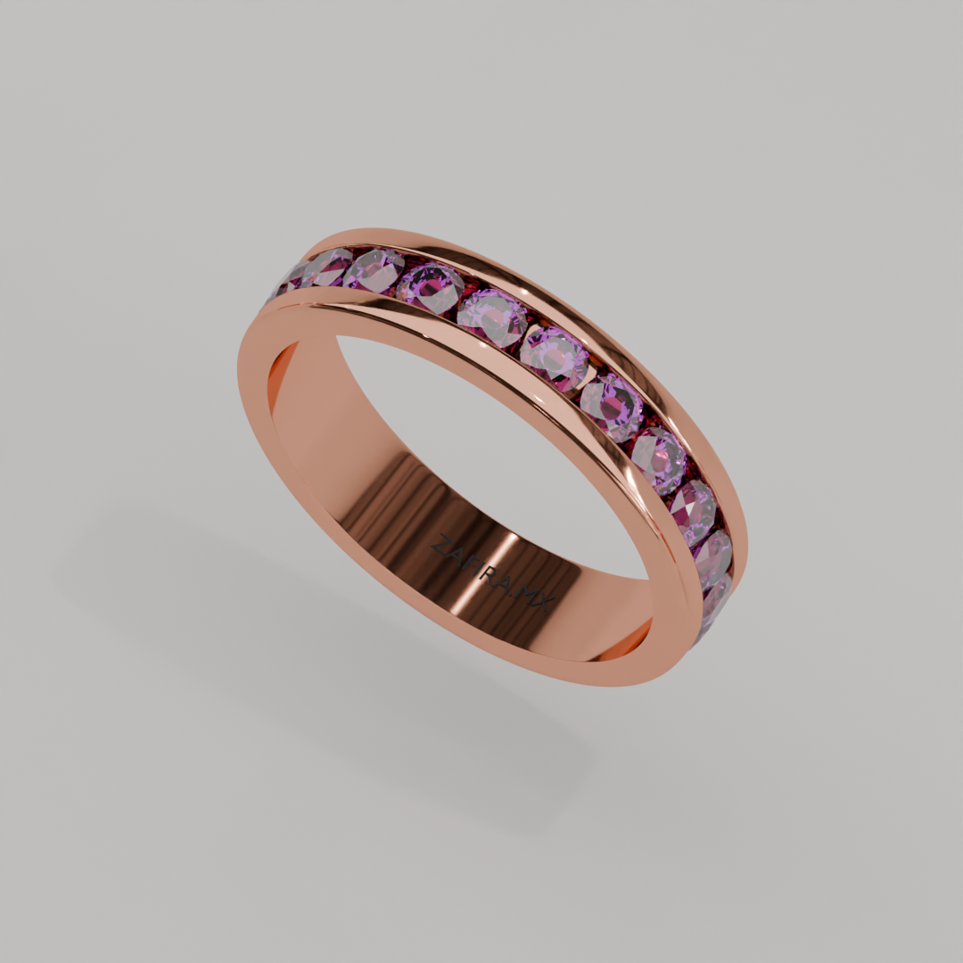 Churumbela Completa Amatista CANAL - Birthstone Febrero -3.0.mm — joyería hecha a mano por Zafira MX (foto 9)
