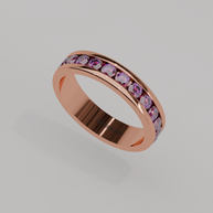 Churumbela Completa Amatista CANAL - Birthstone Febrero -3.0.mm — joyería hecha a mano por Zafira MX (foto 9)