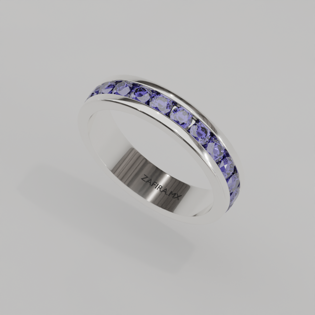 Churumbela Completa Alejandrita CANAL- Birthstone Junio -3.0mm - Churumbela de Oro (10k, 14k, 18k) y Moissanitas
