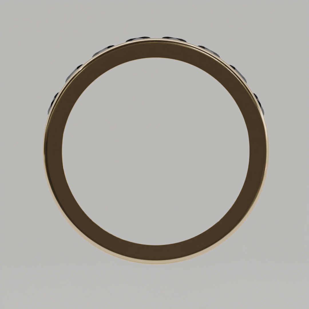 Media Churumbela Zafiro CANAL - Birthstone Septiembre - 3.5mm - Churumbela de Oro (10k, 14k, 18k) y Moissanitas