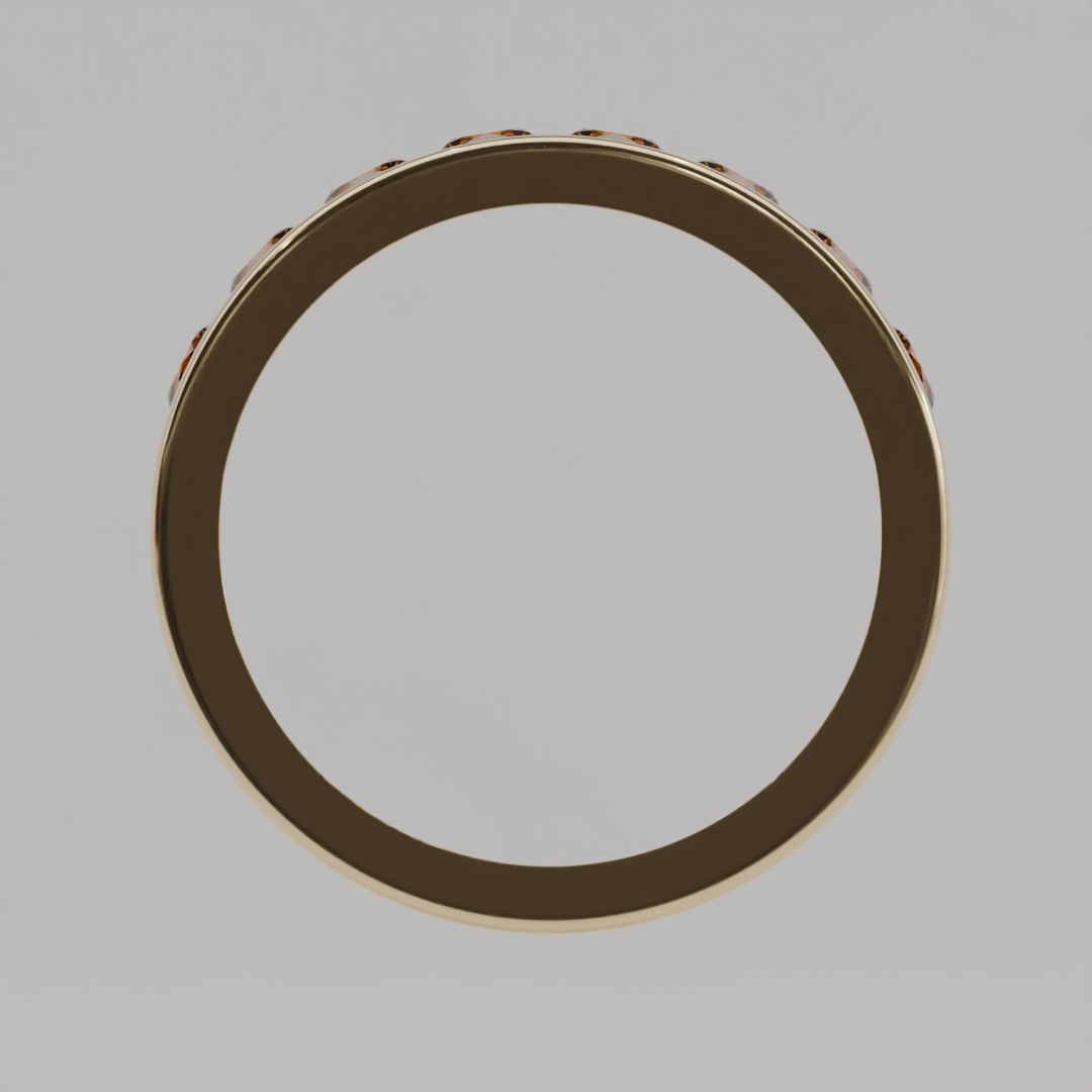 Media Churumbela Citrino CANAL- Birthstone Noviembre -3.5mm - Churumbela de Oro (10k, 14k, 18k) y Moissanitas