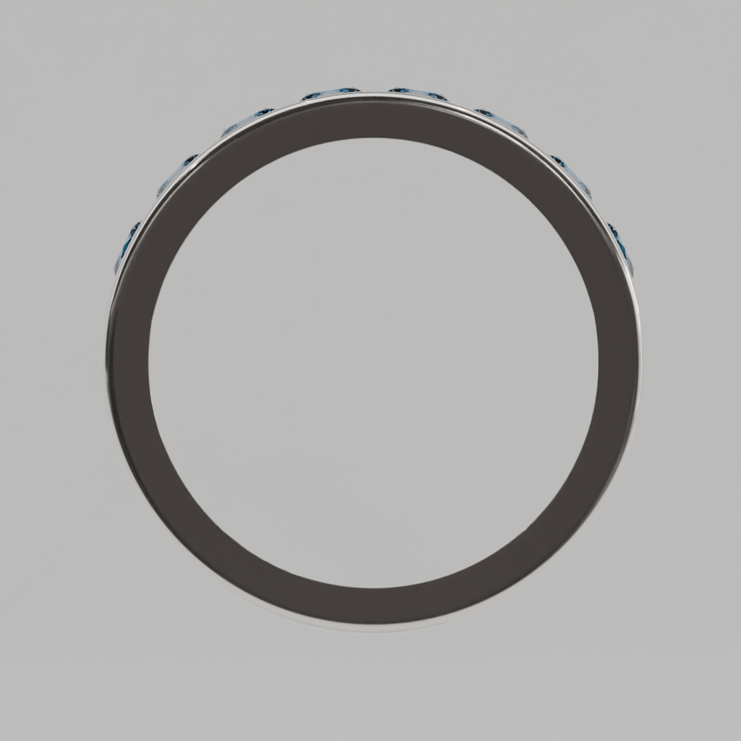 Media Churumbela Topacio Azul CANAL- Birthstone Diciembre -3.5mm - Churumbela de Oro (10k, 14k, 18k) y Moissanitas