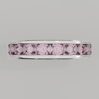 Media Churumbela Turmalina Rosa CANAL- Birthstone Octubre - 3.5mm