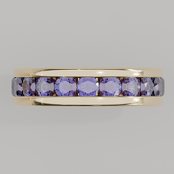 Churumbela Completa Alejandrita CANAL- Birthstone Junio - 3.5mm - Churumbela de Oro (10k, 14k, 18k) y Moissanitas
