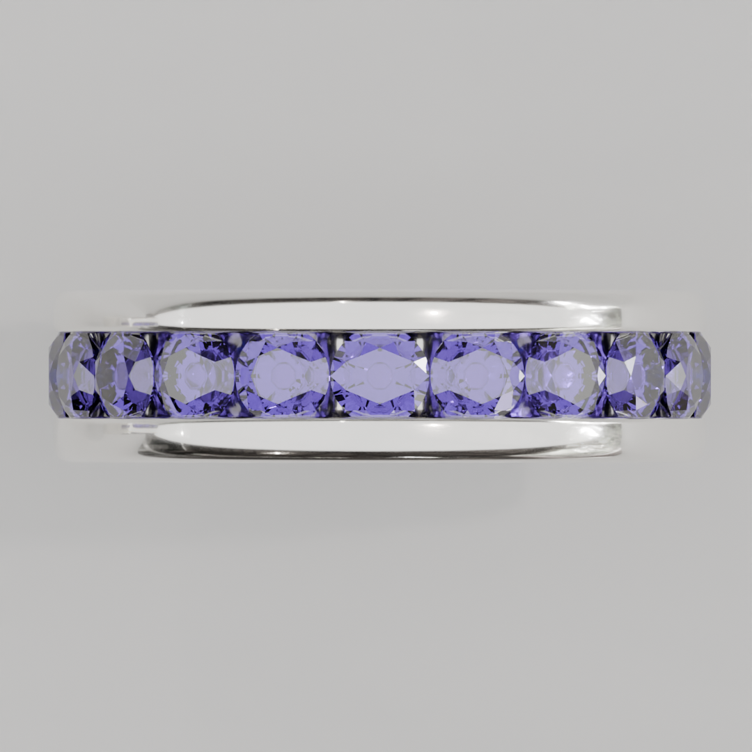 Churumbela Completa Alejandrita CANAL- Birthstone Junio - 3.5mm - Churumbela de Oro (10k, 14k, 18k) y Moissanitas