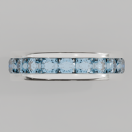 Churumbela Completa Topacio Azul CANAL- Birthstone Diciembre -3.5mm